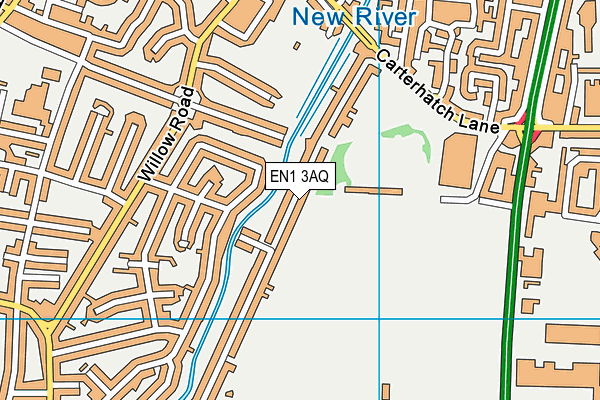 EN1 3AQ map - OS VectorMap District (Ordnance Survey)