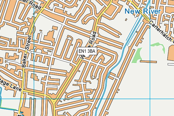 EN1 3BA map - OS VectorMap District (Ordnance Survey)