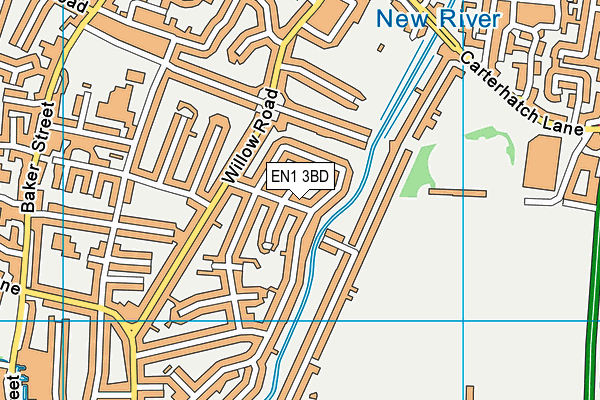 EN1 3BD map - OS VectorMap District (Ordnance Survey)