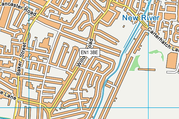 EN1 3BE map - OS VectorMap District (Ordnance Survey)