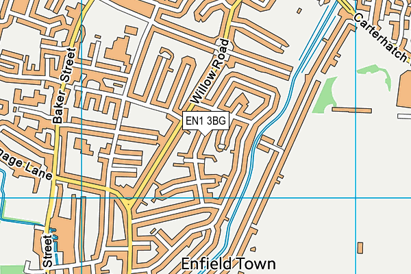 EN1 3BG map - OS VectorMap District (Ordnance Survey)