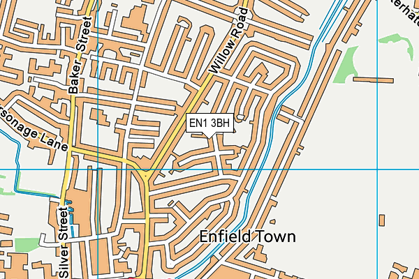 EN1 3BH map - OS VectorMap District (Ordnance Survey)