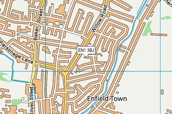 EN1 3BJ map - OS VectorMap District (Ordnance Survey)