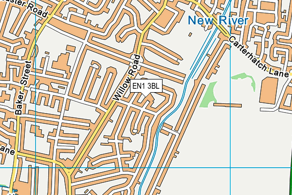 EN1 3BL map - OS VectorMap District (Ordnance Survey)