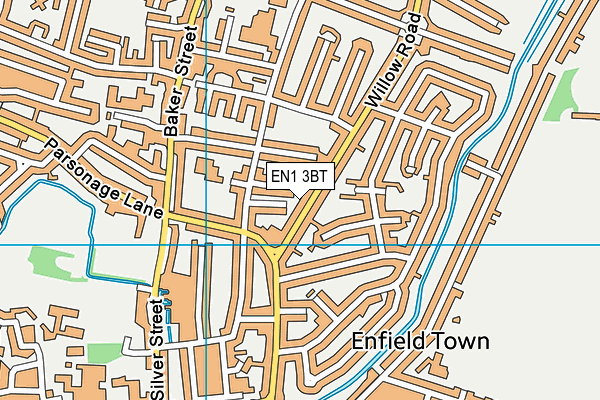 EN1 3BT map - OS VectorMap District (Ordnance Survey)