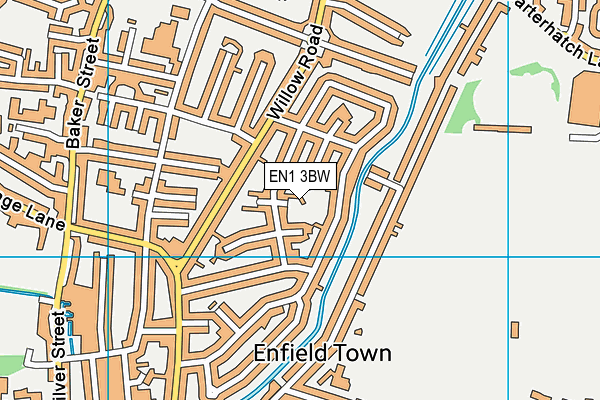 EN1 3BW map - OS VectorMap District (Ordnance Survey)