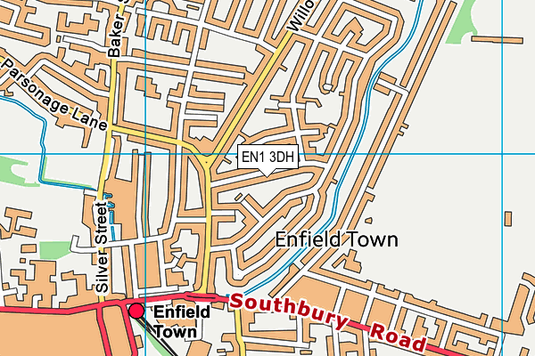 EN1 3DH map - OS VectorMap District (Ordnance Survey)