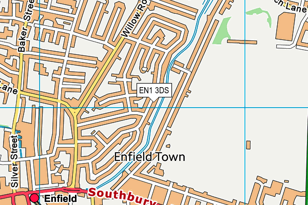 EN1 3DS map - OS VectorMap District (Ordnance Survey)