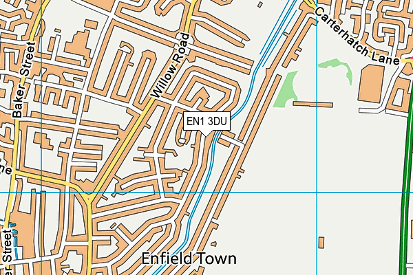 EN1 3DU map - OS VectorMap District (Ordnance Survey)