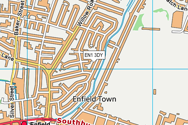 EN1 3DY map - OS VectorMap District (Ordnance Survey)