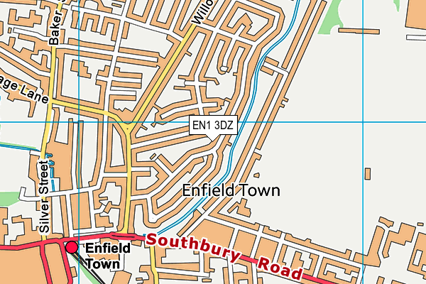 EN1 3DZ map - OS VectorMap District (Ordnance Survey)