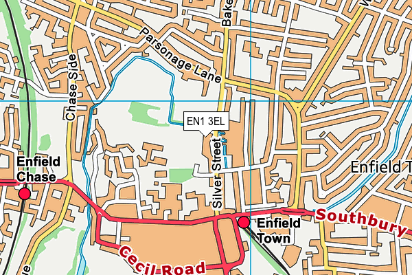 EN1 3EL map - OS VectorMap District (Ordnance Survey)