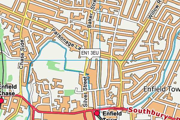 EN1 3EU map - OS VectorMap District (Ordnance Survey)