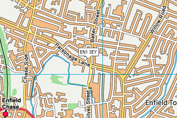 EN1 3EY map - OS VectorMap District (Ordnance Survey)