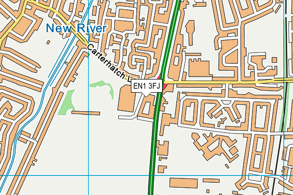EN1 3FJ map - OS VectorMap District (Ordnance Survey)