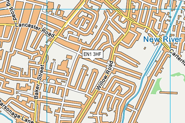 EN1 3HF map - OS VectorMap District (Ordnance Survey)