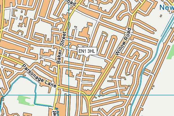 EN1 3HL map - OS VectorMap District (Ordnance Survey)