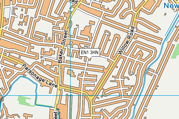 EN1 3HN map - OS VectorMap District (Ordnance Survey)