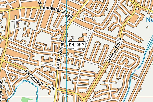 EN1 3HP map - OS VectorMap District (Ordnance Survey)