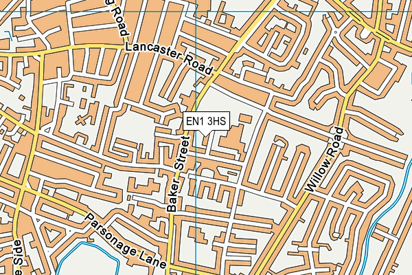 EN1 3HS map - OS VectorMap District (Ordnance Survey)