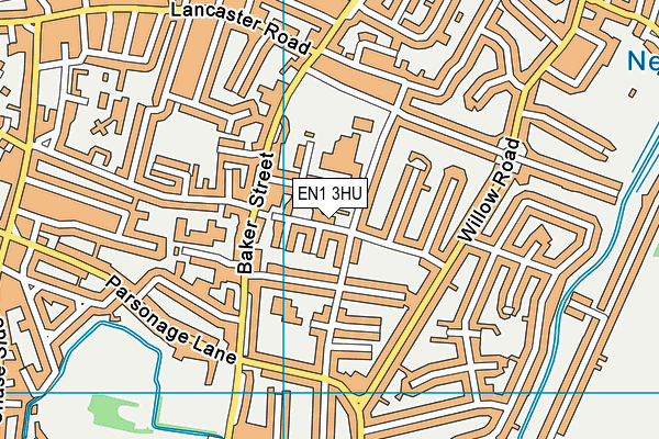 EN1 3HU map - OS VectorMap District (Ordnance Survey)