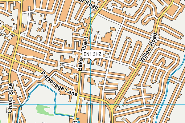 EN1 3HZ map - OS VectorMap District (Ordnance Survey)
