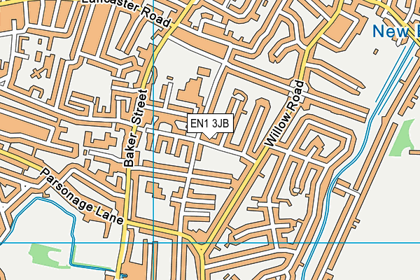 EN1 3JB map - OS VectorMap District (Ordnance Survey)