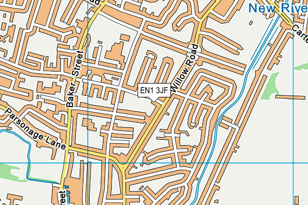 EN1 3JF map - OS VectorMap District (Ordnance Survey)