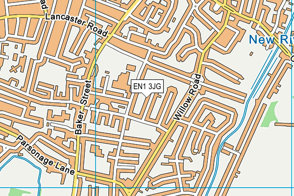 EN1 3JG map - OS VectorMap District (Ordnance Survey)