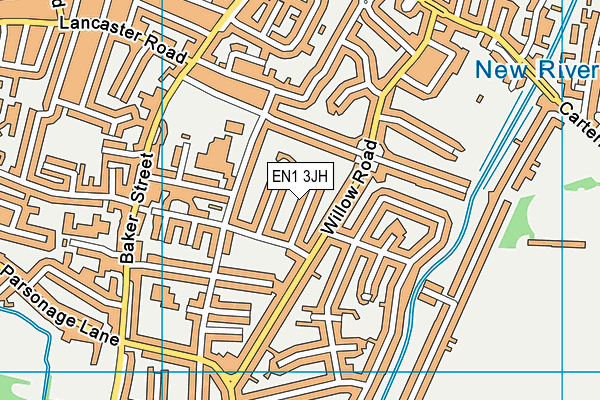 EN1 3JH map - OS VectorMap District (Ordnance Survey)