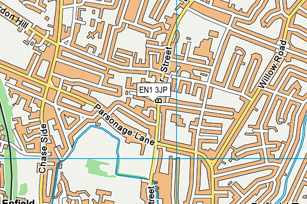 EN1 3JP map - OS VectorMap District (Ordnance Survey)