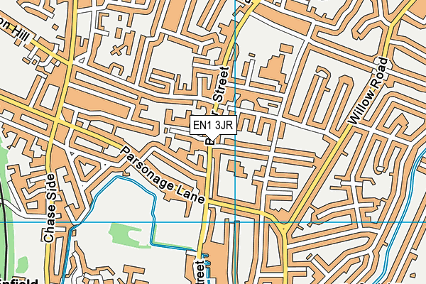 EN1 3JR map - OS VectorMap District (Ordnance Survey)