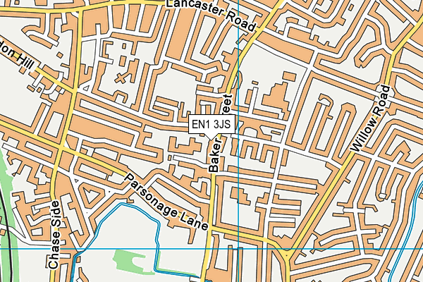 EN1 3JS map - OS VectorMap District (Ordnance Survey)