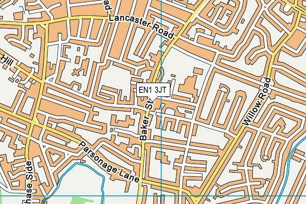 EN1 3JT map - OS VectorMap District (Ordnance Survey)