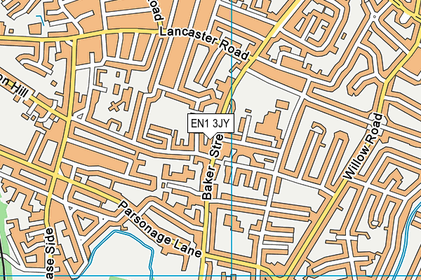 EN1 3JY map - OS VectorMap District (Ordnance Survey)