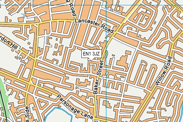 EN1 3JZ map - OS VectorMap District (Ordnance Survey)