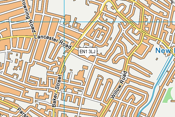 EN1 3LJ map - OS VectorMap District (Ordnance Survey)