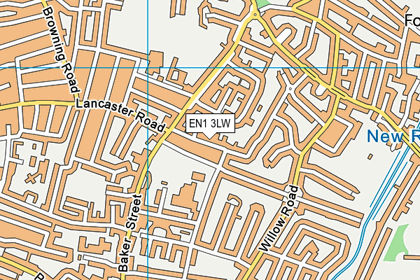 EN1 3LW map - OS VectorMap District (Ordnance Survey)