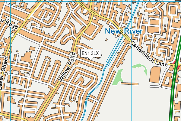 EN1 3LX map - OS VectorMap District (Ordnance Survey)