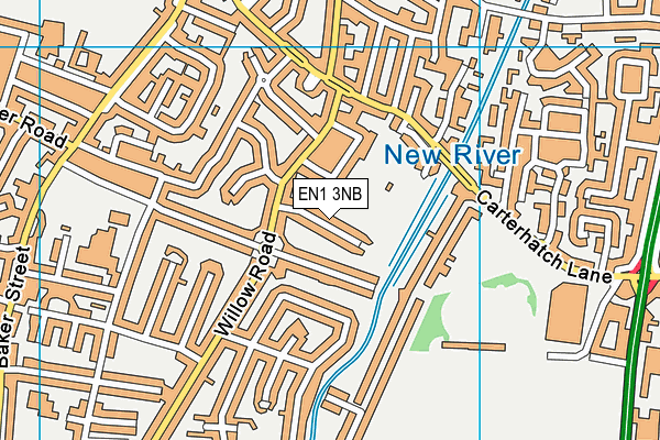 EN1 3NB map - OS VectorMap District (Ordnance Survey)