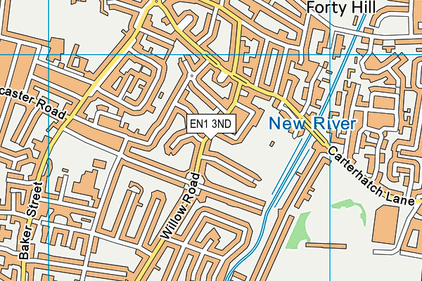 EN1 3ND map - OS VectorMap District (Ordnance Survey)