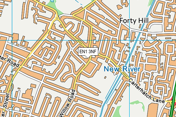 EN1 3NF map - OS VectorMap District (Ordnance Survey)