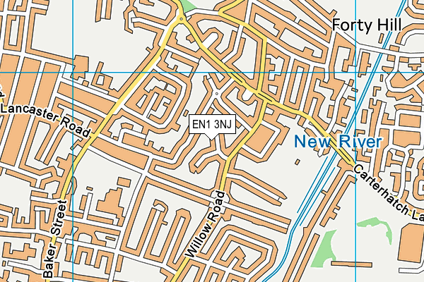 EN1 3NJ map - OS VectorMap District (Ordnance Survey)