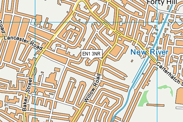 EN1 3NR map - OS VectorMap District (Ordnance Survey)