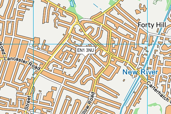 EN1 3NU map - OS VectorMap District (Ordnance Survey)