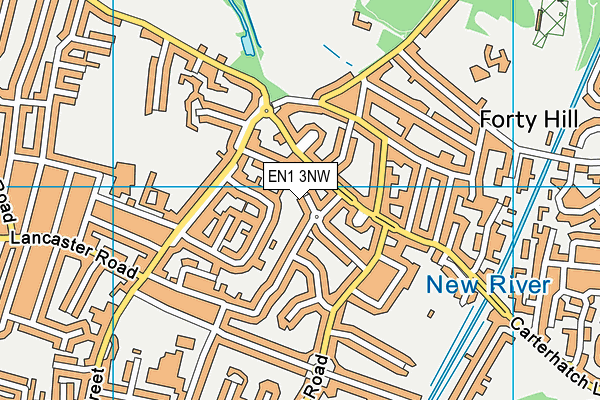 EN1 3NW map - OS VectorMap District (Ordnance Survey)