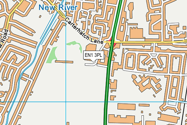 EN1 3PL map - OS VectorMap District (Ordnance Survey)