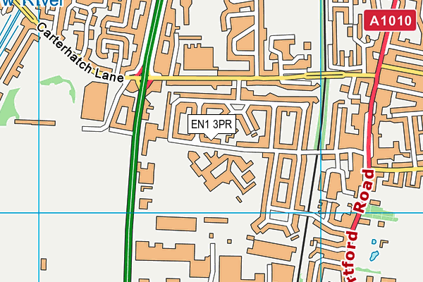 EN1 3PR map - OS VectorMap District (Ordnance Survey)