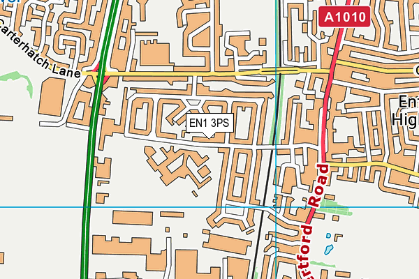 EN1 3PS map - OS VectorMap District (Ordnance Survey)