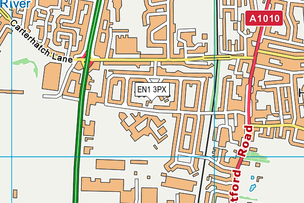 EN1 3PX map - OS VectorMap District (Ordnance Survey)